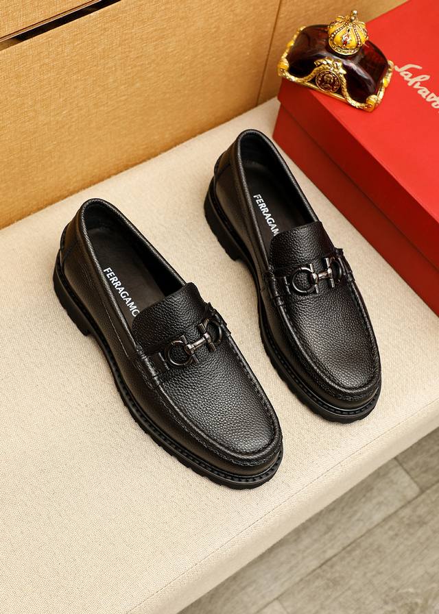 Product Trademark: Ferragamo Casual Leather Shoes True Sizes: 38-44, 45, 46 (Cu