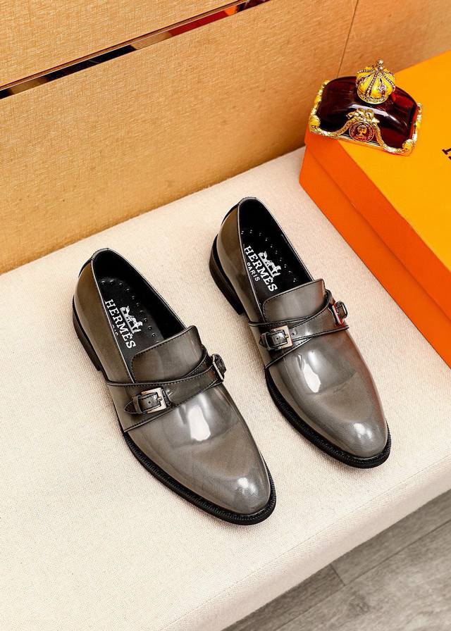 Product Trademark: Hermes Business Leather Shoes Sizes: 38-44, 45 (Custom sizes