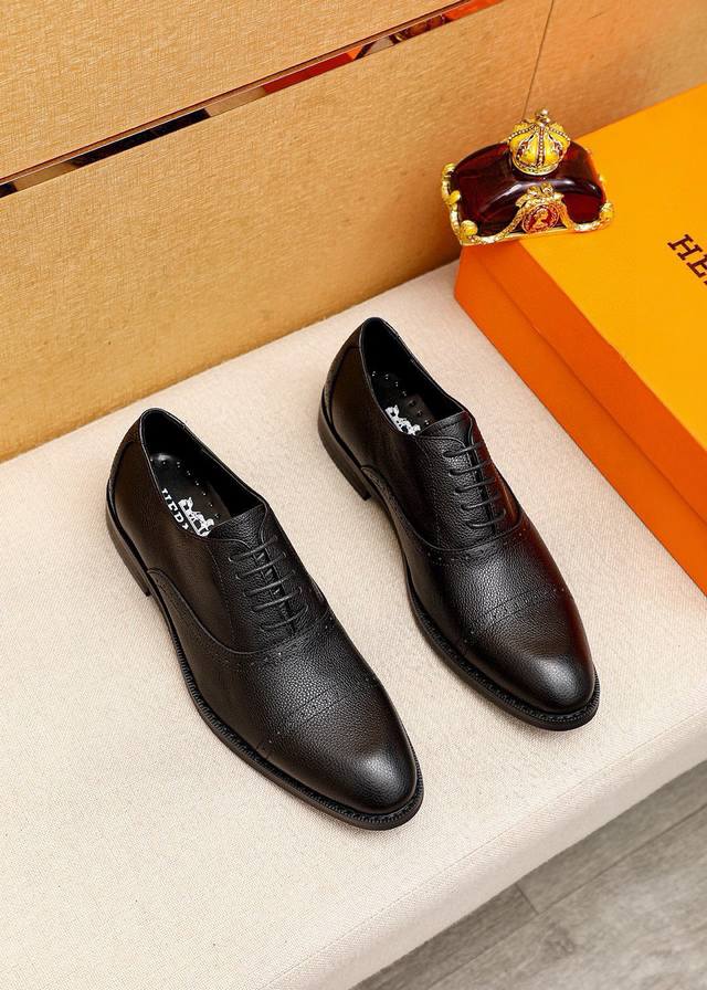 Product Trademark: Hermes Business Leather Shoes True to Size: 38-44, 45 (Custo