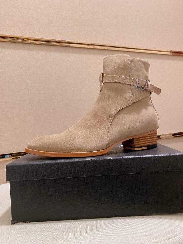 Factory direct price Saint Laurent original men's fashion boots - Material: Imp