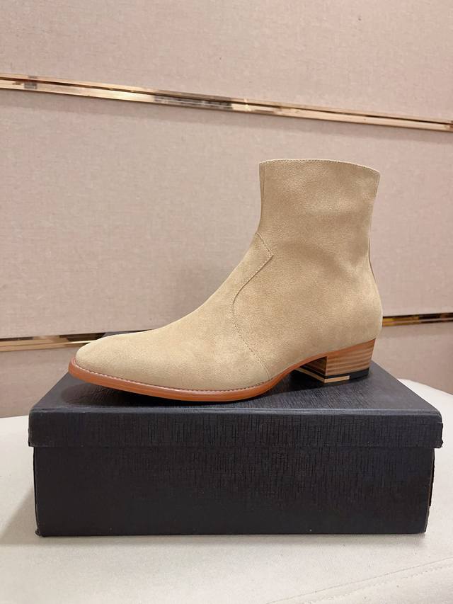 Factory direct price Saint Laurent original men's fashion boots - Material: Imp