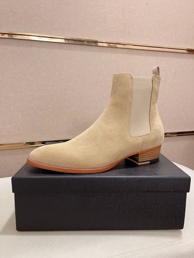 Factory direct price Saint Laurent original men's fashion boots - Material: Imp