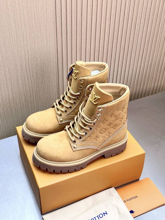 Dongguan Top Version Louis Vuitton Ranger Series Monogram Ankle Boots Platform S