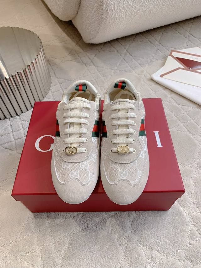 Factory Price p Gucc* New Shift Series Sneakers Lace-up Casual German Training