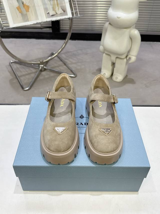 Factory Price p 25Ss Prada New Platform Mary Jane Shoes** Autumn/Winter Hot Item
