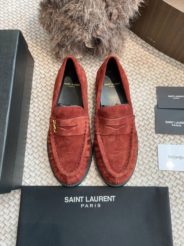 Saint Laurent loafers. The entire shoe is sourced from the original and develope