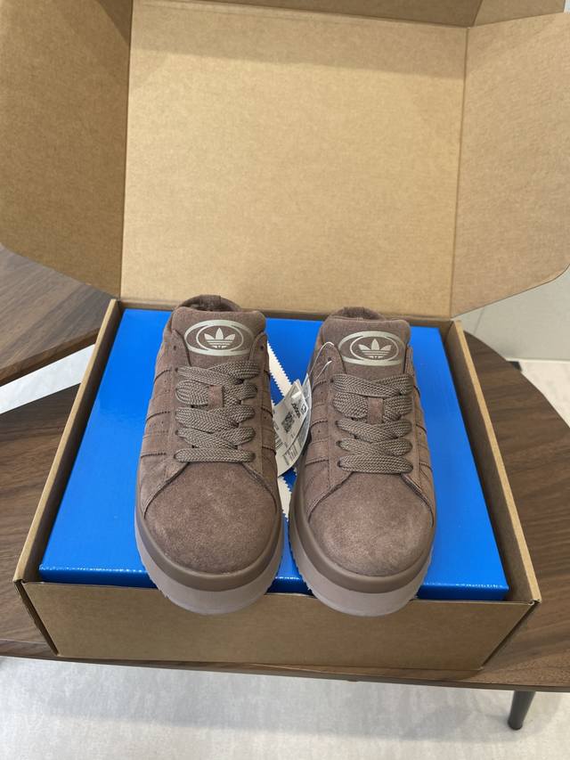 Half-length Snow Boots Adidas Originals 25Ss Autumn/Winter Thick-Soled Wool Hal