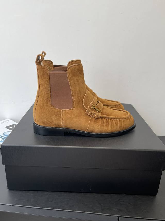 Saint Laurent 25Ss Latest Brogue British Style Loafers Ankle Boots 2025 New Upgr