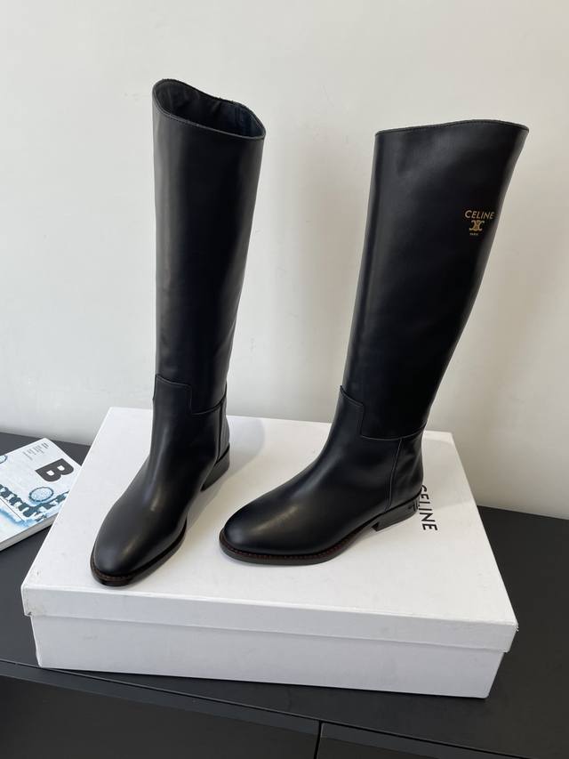 Celine 2025Ss New Retro Platform Long Boots, Martin Boots, Riding Boots A hot it