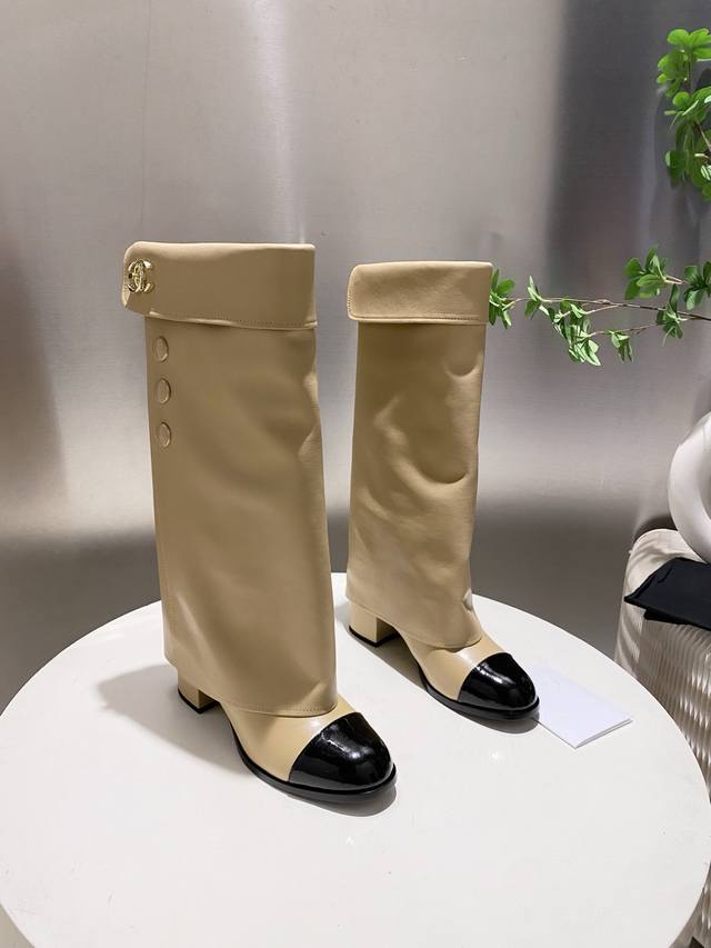 Hot Selling Boots Chanel 25 Fall/Winter Latest Runway Style Riding Pants Boots T
