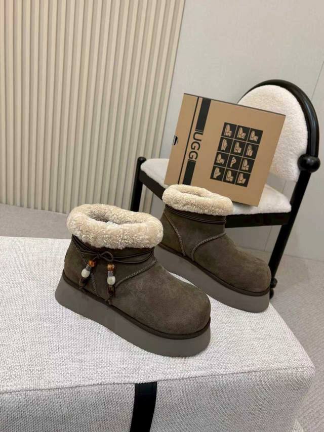 2025 New U-Style Snow Boots - Two Ways to Wear Thick-Soled Big Toe Boots Outer M