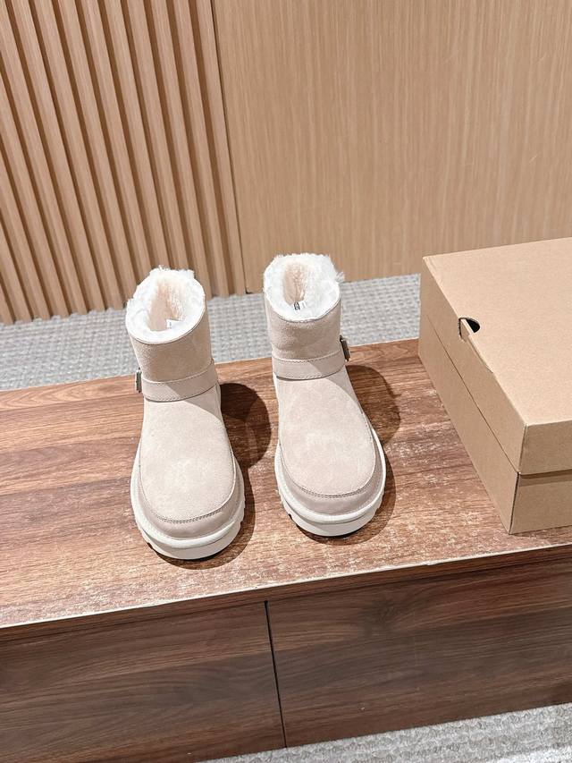 Dongguan-made Ugg Oily Bellina Buckle Ankle Boots Series is here! From material