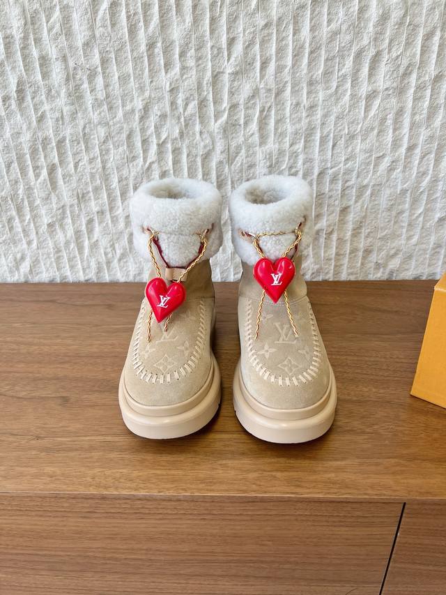 Button +50 G039 Louis Vuitton 25Ss New Ski Collection Snow Boots Featuring sued