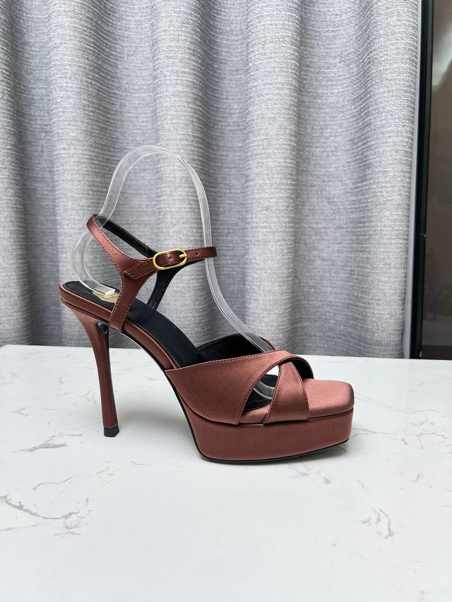 Saint Laurent YSL Saint Laurent Sandals Upper: Silk Sizes 35-42, Size 42 is cust