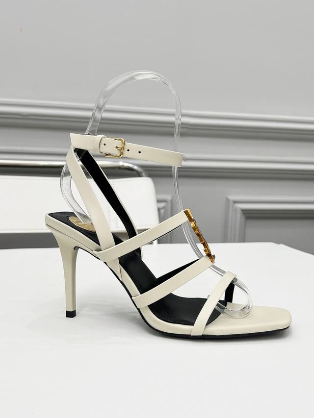 Saint Laurent YSL Saint Laurent Classic Sandals Upper: Patent leather, top-grain