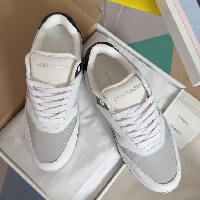 Top-tier version: Men's YSL Saint Laurent latest Bump series platform casual sne