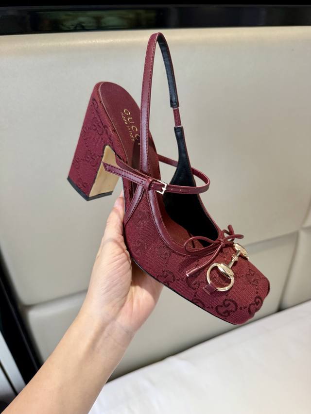 2025 Overseas Early Autumn Gucci Horsebit Collection New Arrival: High-heeled sq