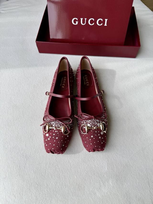 Gucc 2025 Early Autumn 25 Series New Arrival Flat Ballet Flats with Horsebit Buc