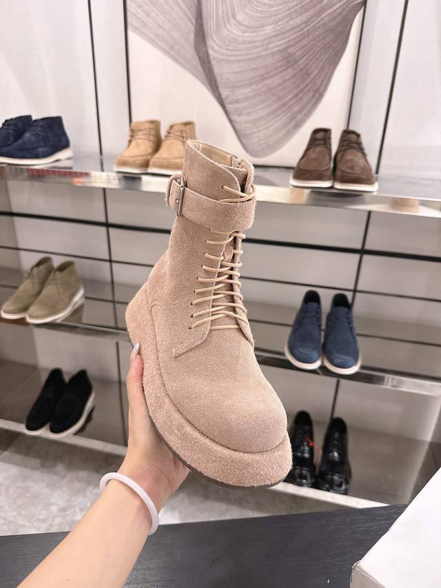 The Row Full-Length Boat Boots, 2025 Spring/Summer Newest European Style Smoked