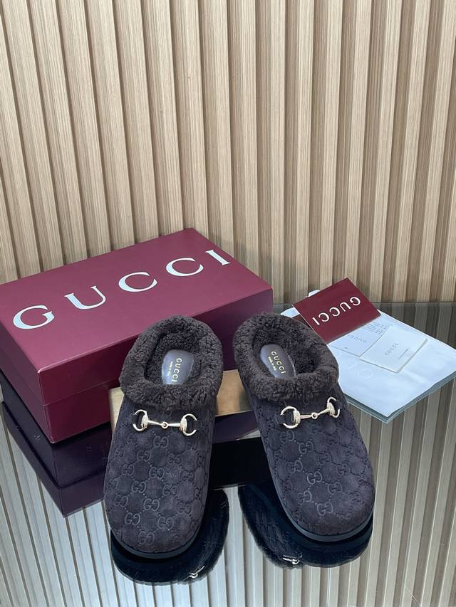 High-end version 2025 Gucci new merino wool high-end slippers autumn and winter