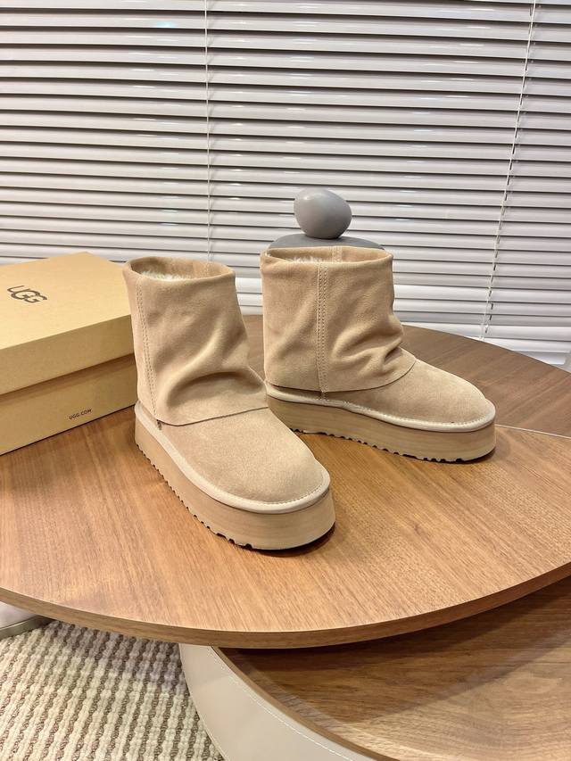 Ugg Ning Yizhuo's same style thick-soled snow boots A perfect blend of fashion a