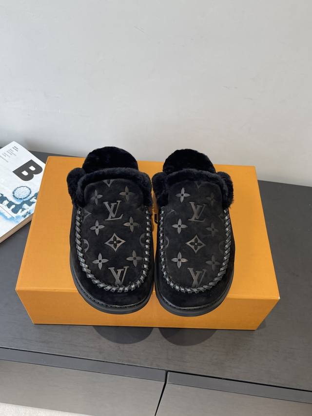 Louis Vuitton New Ski Collection Snow Boots with Furry Half-Movers Featuring su