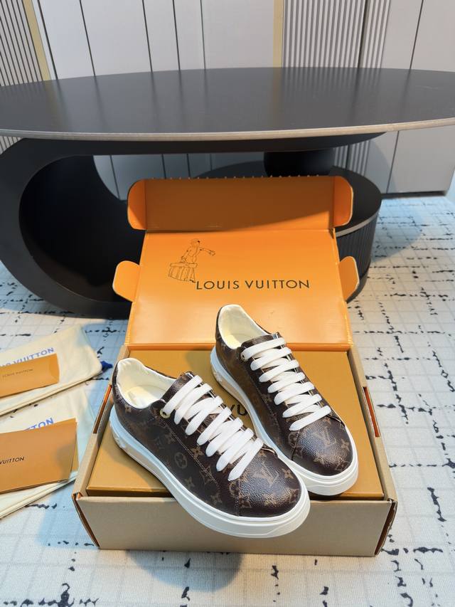 Lv Time Out Series Classic Platform White Sneakers Overflowing with style!! Full
