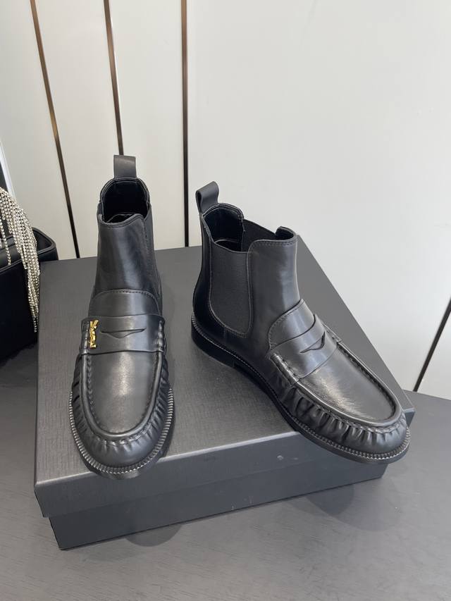 Saint Laurent 25Ss Latest Brogue British Style Loafers Ankle Boots 2025 New Upgr