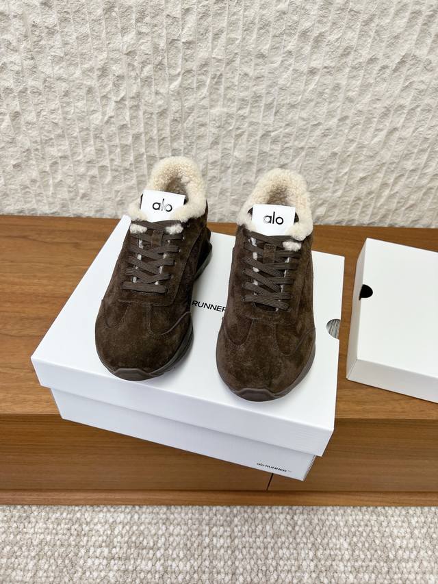 Brown Limited Women's Style Fleece Lined G119 Alo Niche Trendy Brand 25Ss Autum