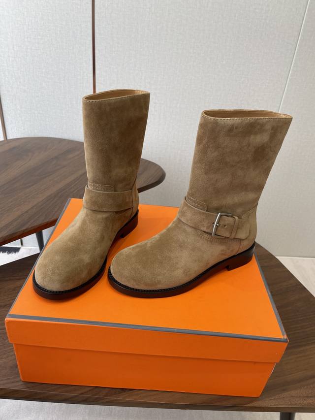 Hermes Fall/Winter Newest Vintage Style Slip-on Ankle Boots Extremely difficult