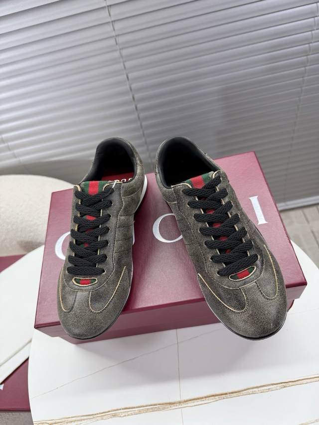 Gucci Couple Retro German Trainer Shoes; Sneakers; Thin-soled Shoes Classic retr