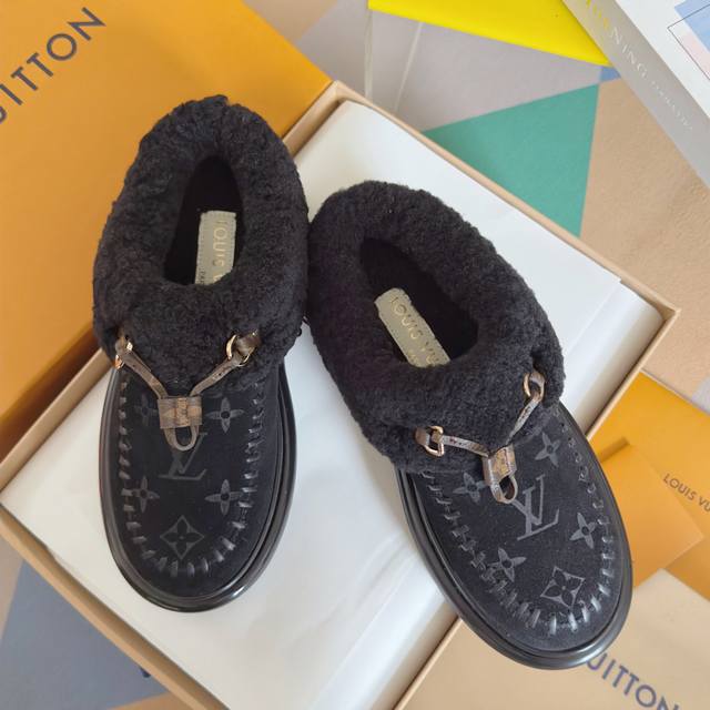 Top-tier version: Women's LV Cortina series snow boots/ankle boots/snow boots/an