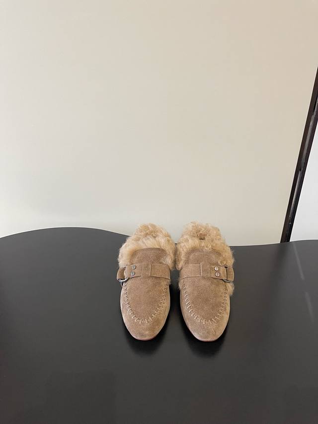 Latest Niche Brand Washed Retro Loafers with Wool Curls - Handmade Shoes Handmad