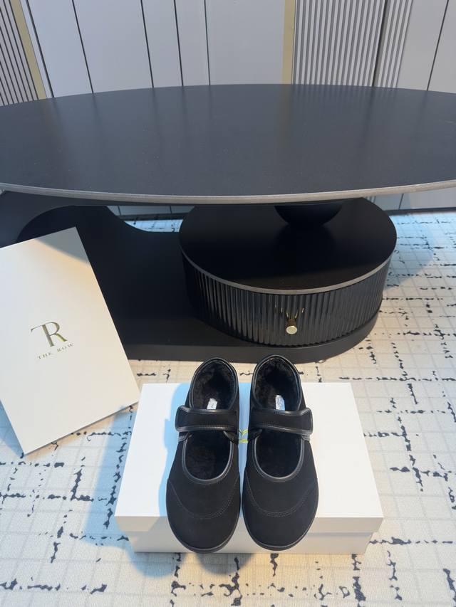 The Row 2025 Autumn/Winter New Velcro Mary Jane Shoes, Grandma Shoes Simple Retr