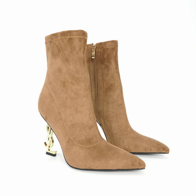 Saint Laurent YSL Women's Stretch Ankle Boots. Features: Italian genuine leathe