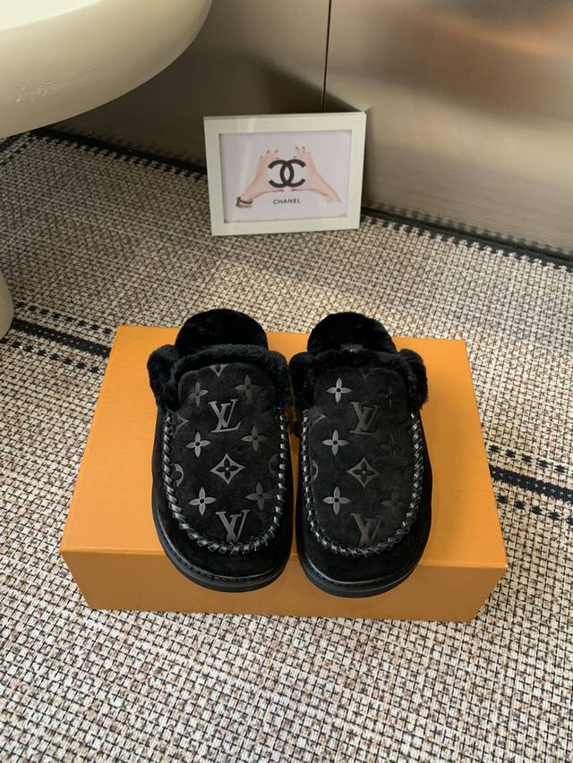 Louis Vuitton 25 New Ski Collection Snow Boots with Furry Half-Movers Featuring