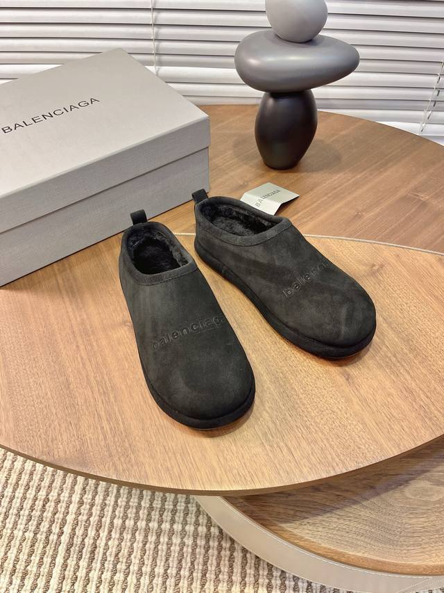 High-quality Balenciaga Alaska women's wool slippers 2025 Autumn/Winter trendy