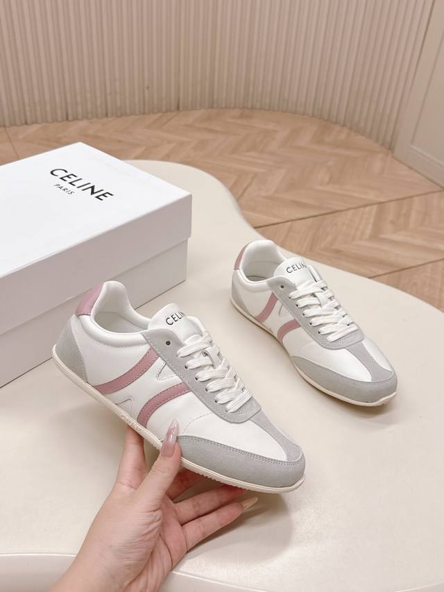 Celine 2025 New Casual Sneakers, Sneakers, White Sneakers. A pair of shoes full