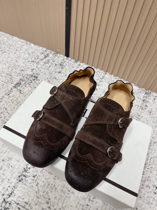 Top Version: 25Ss Early Autumn New Cotemp Brogue Soft Monk Shoes Slip-on Leather