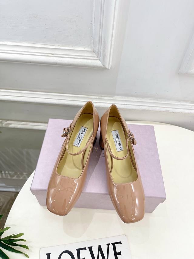 Jimmychoo 25Ss 2025 Autumn/Winter New Arrival - Latest JC Pearl Chunky Heel Mary