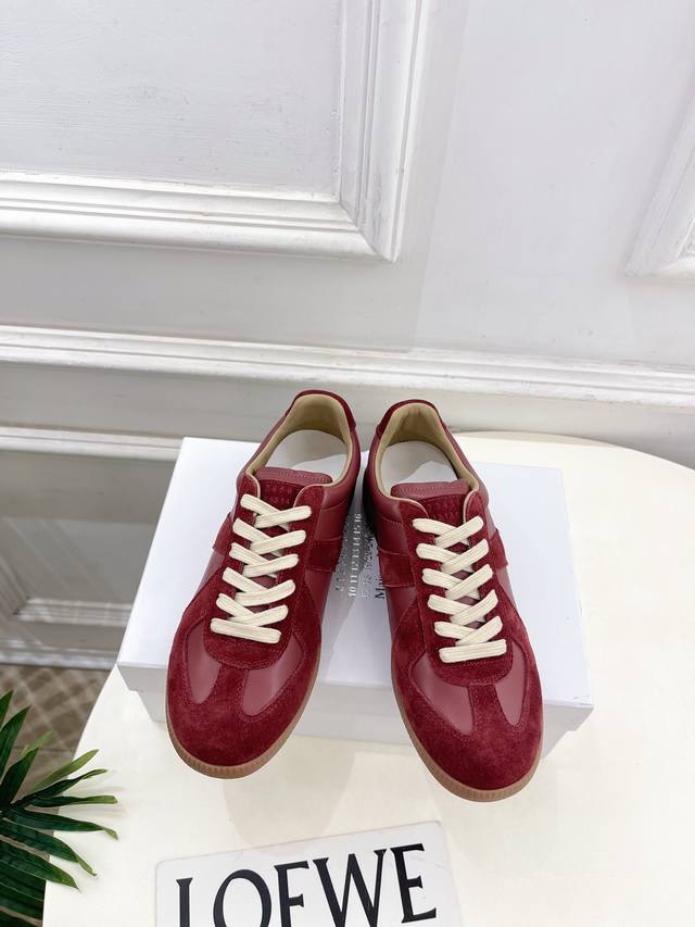 Maison Margiela 2025 Autumn/Winter New Arrival Mm6 Couple Color Block Leather Ge