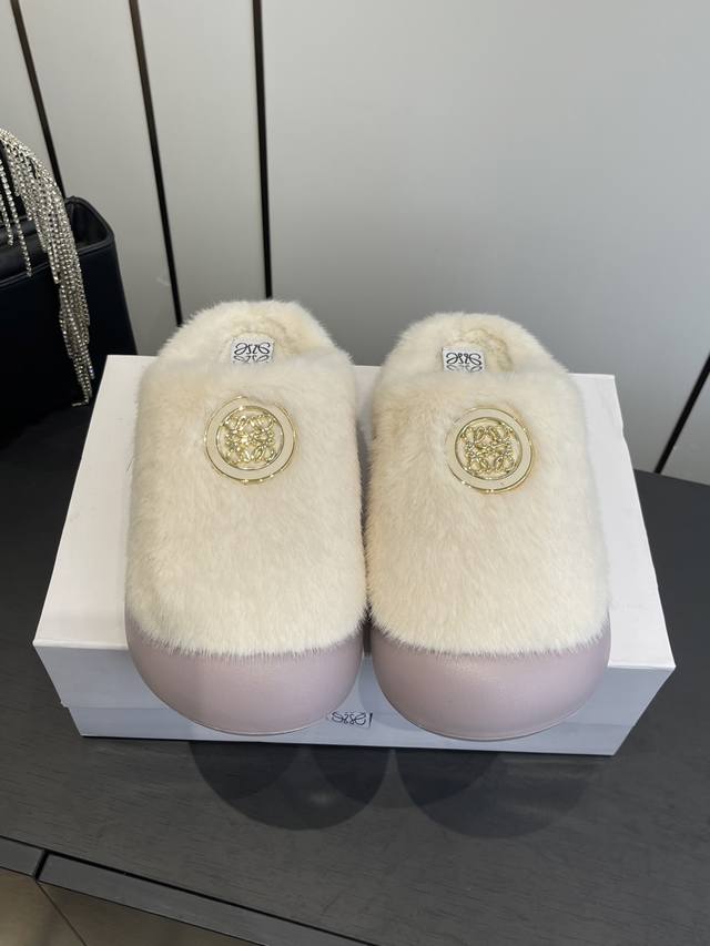 Loewe New Style Autumn/Winter Must-Have Slip-on Birkenstock Half-Cover Slippers