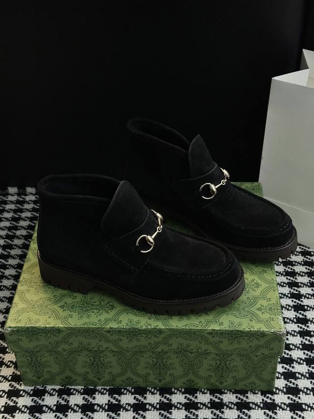 25Ss Autumn/Winter New Gucci Horsebit Ankle Boots, 4-inch. A fresh interpretatio