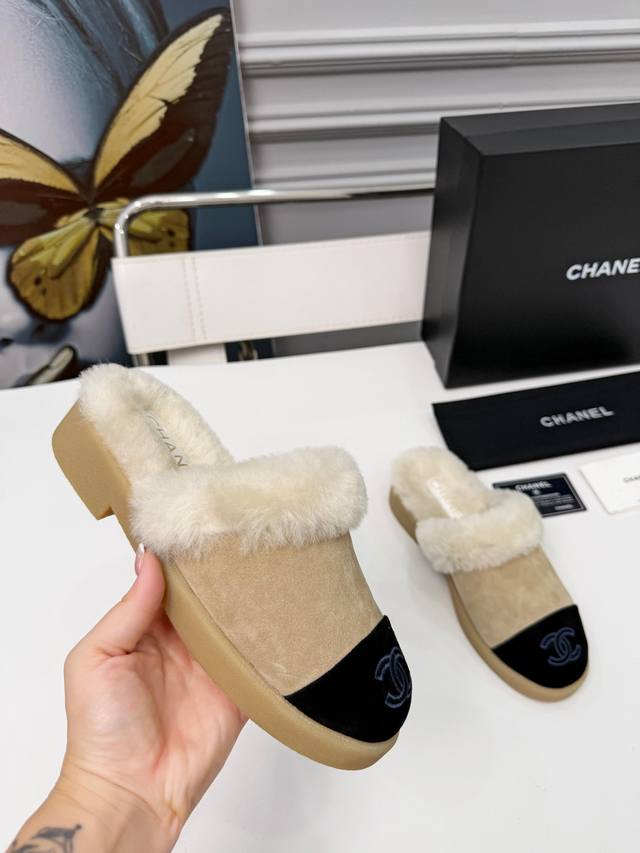 2025 Winter New Style Chanel-Style Snow Boots Women's Genuine Leather Flat Thick