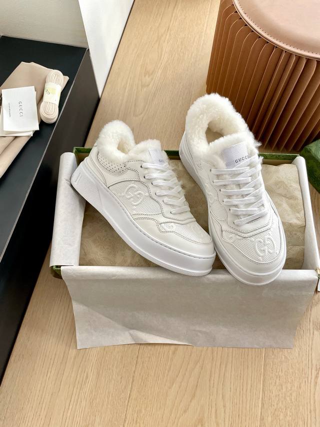 Gucci Wool-lined Biscuit Shoes, New Autumn/Winter Arrival. Perfect replica, orig