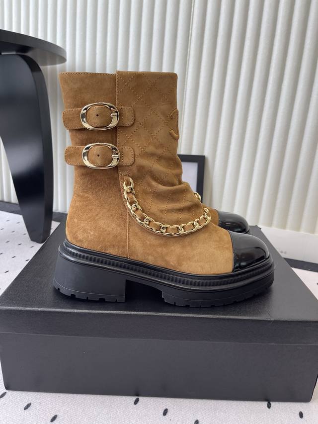 Chanel New Fall/Winter Motorcycle Boots. A super classic Chanel motorcycle boot