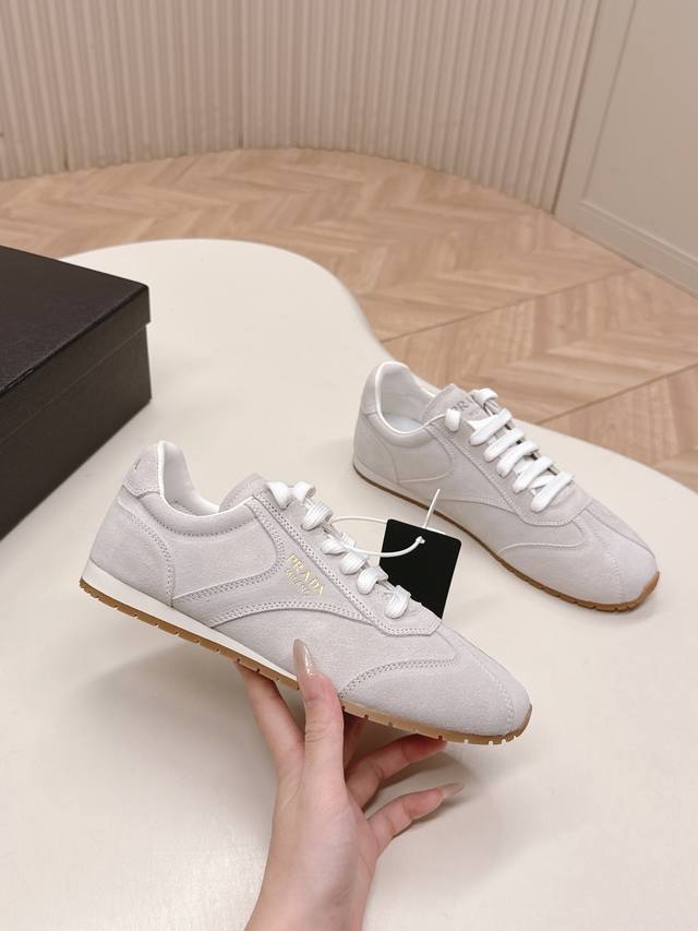 Prada 25Ss New Cortez Sneakers, German Training Sneakers Made with premium sued