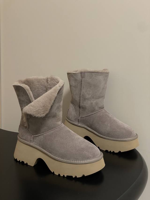 Song Yuqi's same style Ugg platform snow boots, wool ankle boots, super comforta