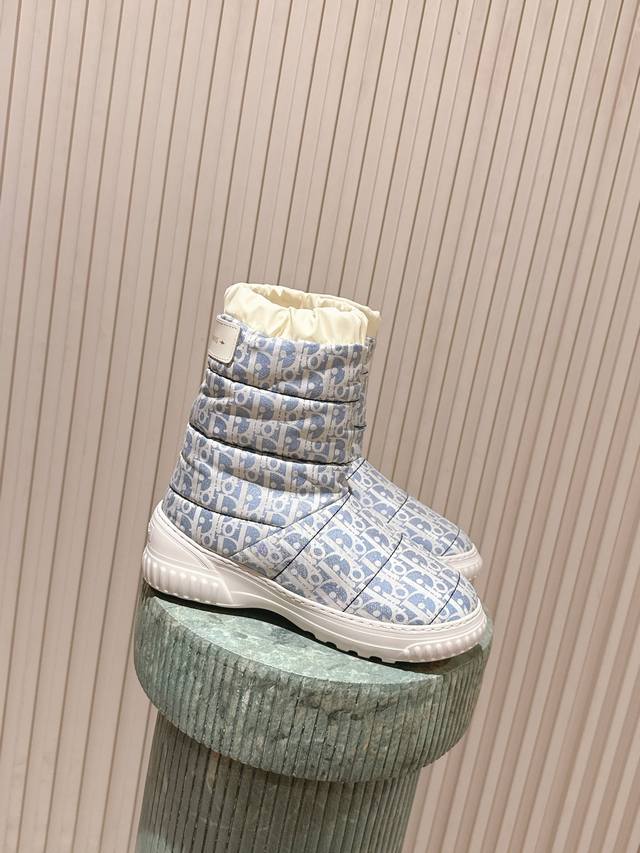 Retail Item Dior Frost Ankle Boots with Wool Platform Snow Boots This Dior Frost