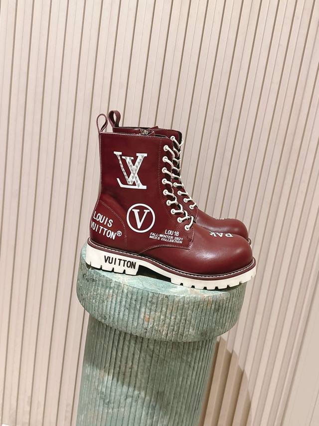 Top Version: LV Louis Vuitton 25Ss New Autumn/Winter Thick-Soled Martin Boots, S